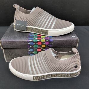 Bernie Mev. Women's Slip On Embellished Rhinestone Sneakers EU 39 Smoke